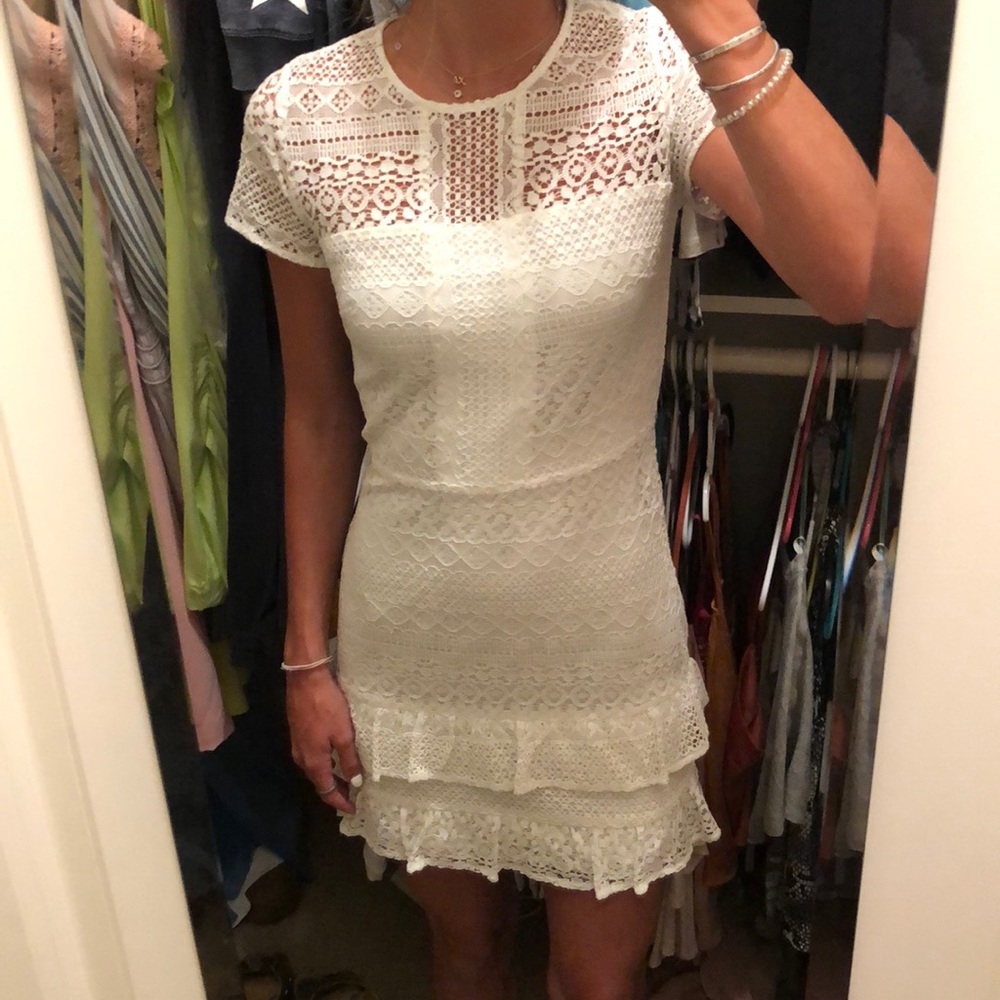 white parker dress